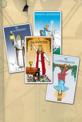 Vier Karten aus dem Tarot