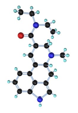 Molekül: Lysergsäurediethylamid - kurz LSD genannt