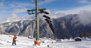 Skilift in der Schweiz mit Fotovoltaik