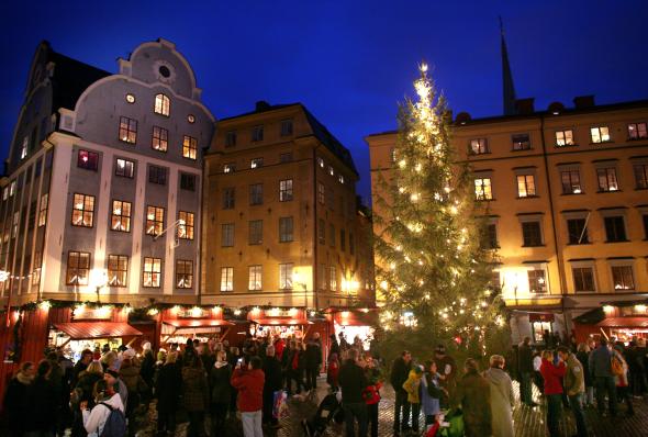 Der Weihnachtsmarkt von Stockholm.